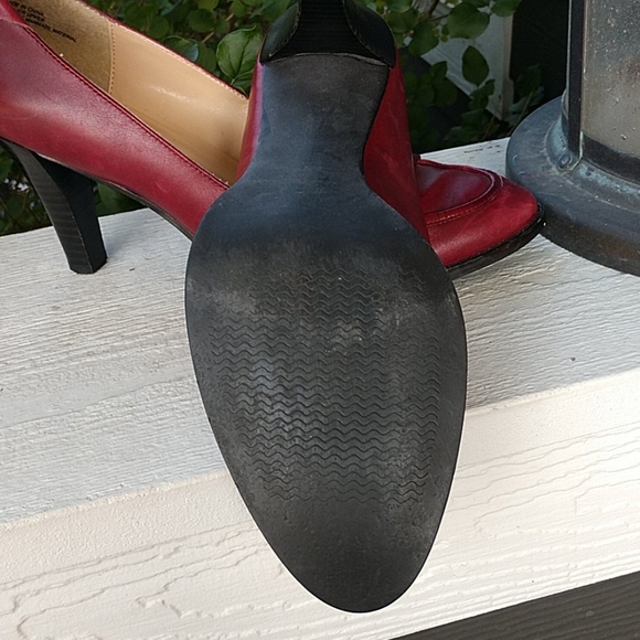 Chadwick Burgundy Loafer Styled Heels - Picture 8 of 8